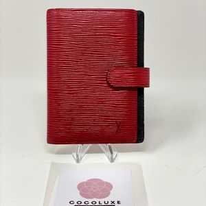 Louis Vuitton Agenda Epi Red PM